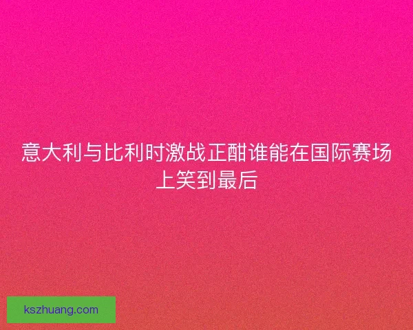 意大利与比利时激战正酣谁能在国际赛场上笑到最后